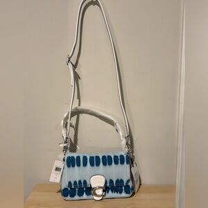 ❤️ Authentic BNWT Coach Denim Tie Dye Soft Tabby